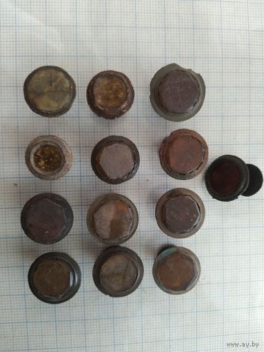 Запонки старинные. Коричневые.