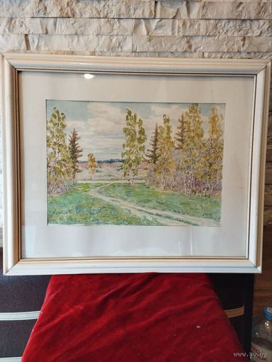 Акварель Духанова Г.И. "Первая зелень"