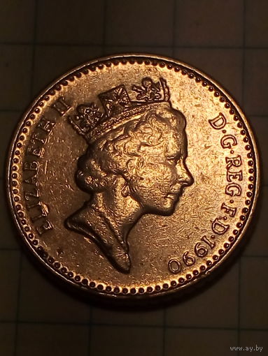 5 пенсов  Великобритания 1990 год.