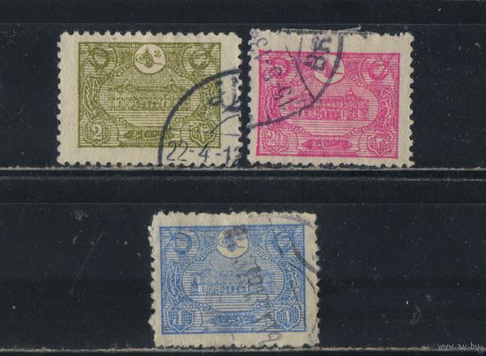 Османская Имп Турция 1913 Новый почтамт Константинополь Стандарт #212,215,216