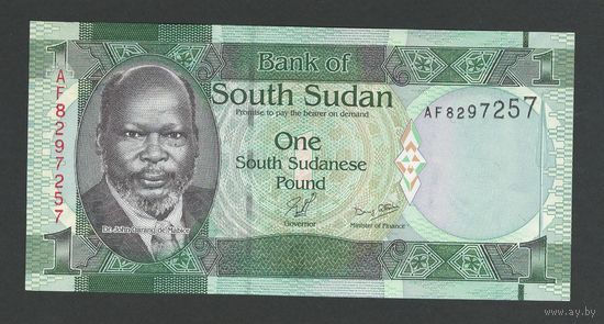 Южный Судан 1 фунт 2011 года. Тип P-5. Состояние UNC