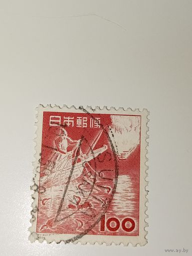 Япония 1953 год Традиционная ловля рыбы с помощью бакланов (укай).