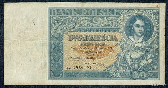 Польша 20 злотых 1931 год