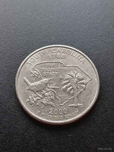 США 1 квотер 25 центов 2000 г.  D - Южная Каролина