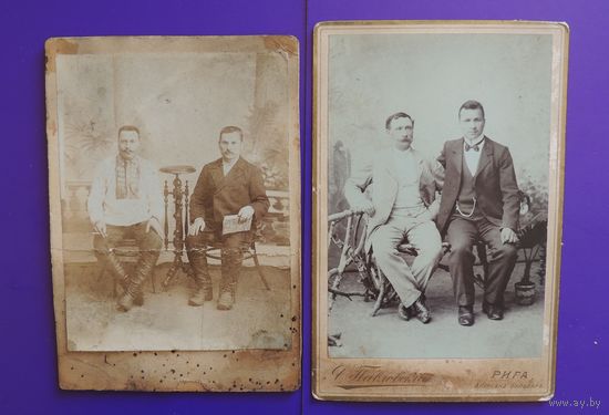 Фото кабинет-портрет "Джентльмены", до 1917 г., Рига