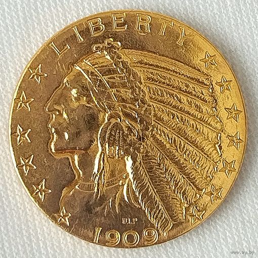 5 $ США 1909D.
