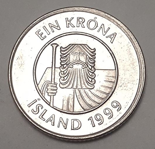 Исландия 1 крона, 1999 (4-13-35)