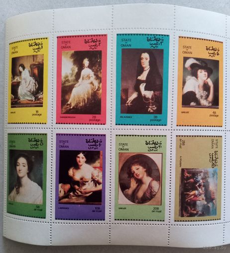 Штат Оман. Живопись. Женские портреты.