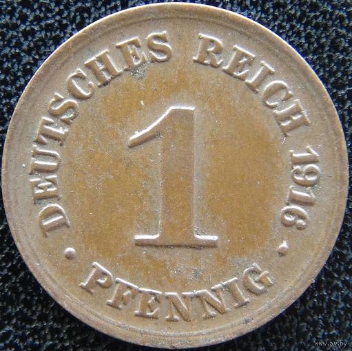 YS: Германия, Рейх, 1 пфенниг 1916D, KM# 10