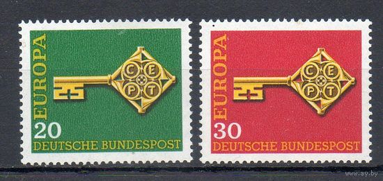 ЕВРОПА Германия 1968 год серия из 2-х марок