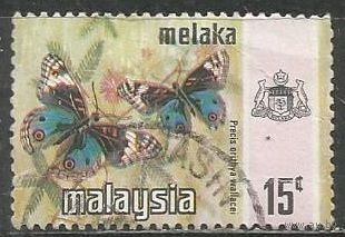 Малайские штаты(Малака). Дневная бабочка. 1971г. Mi#78.