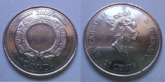 Канада, 25 центов 2000 (Миллениум, Семья)