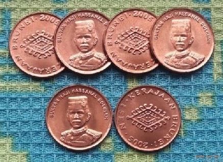 Бруней 1 сен 2005 года, UNC. Султан Хассанал Болкиах. Новогодняя распродажа!