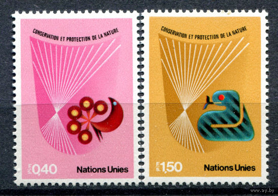ООН (Женева) - 1982г. - Охрана и защита окружающей среды - полная серия, MNH [Mi 109-110] - 2 марки