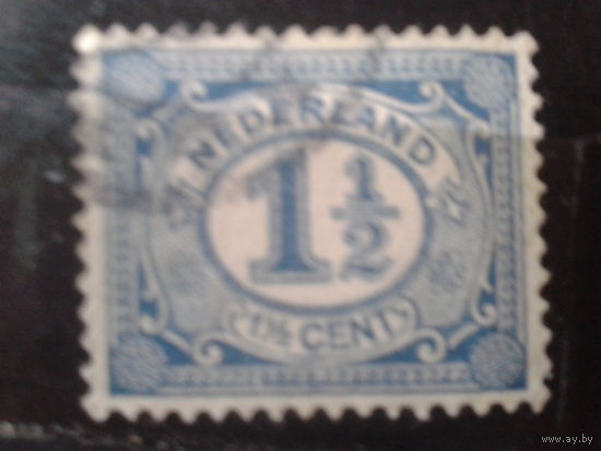 Нидерланды 1908 Стандарт, цифра 1 1/2с