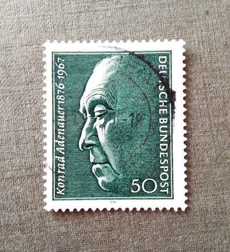 Марка Германия 1976 год Конрад Аденауэр