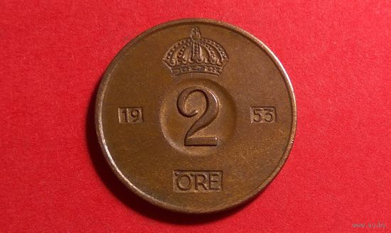 2 эре 1953. Швеция.