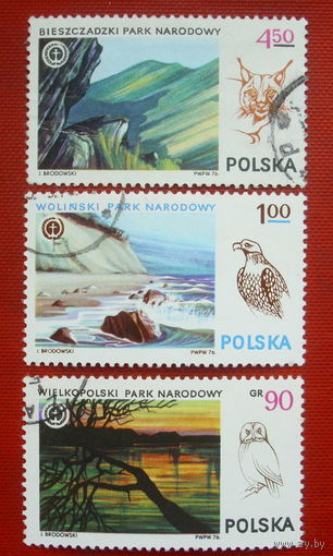 Польша. Парки. ( 3 марки ) 1976 года. 2-5.