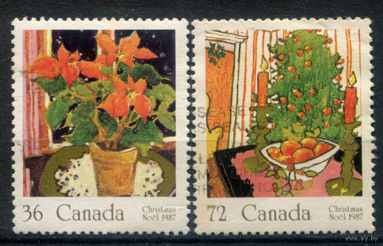 Канада - 1987г. - Рождество - 2 марки - гашёные. #3-WB-94-KS-7