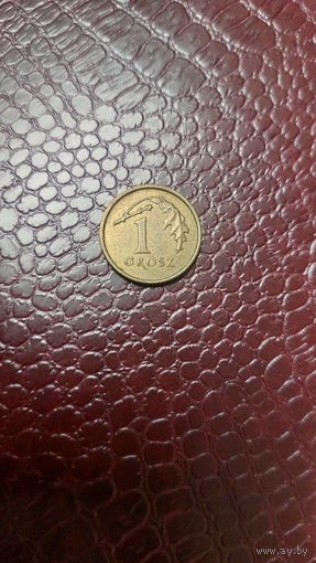 Монета 1 грош 2004г. Польша. Неплохая!