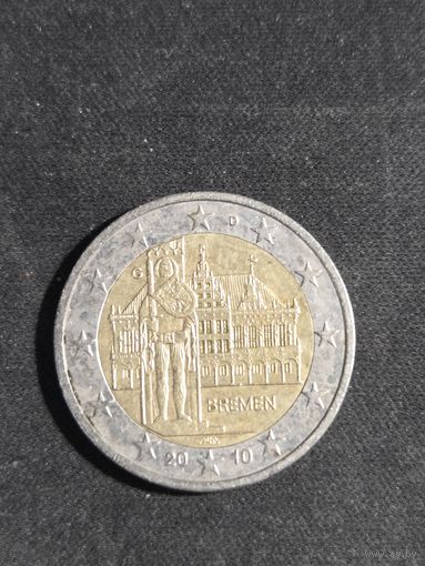 Германия 2 евро BREMEN 2010 D