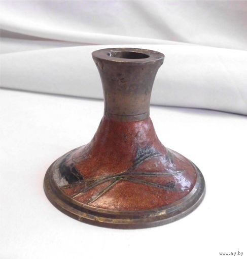 Подсвечник Стрекоза Латунь Эмаль Индия