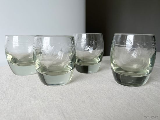 Стаканы стекло ссср винтаж 8,5 х 7cm
