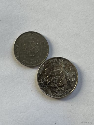 Сингапур 2 монеты
