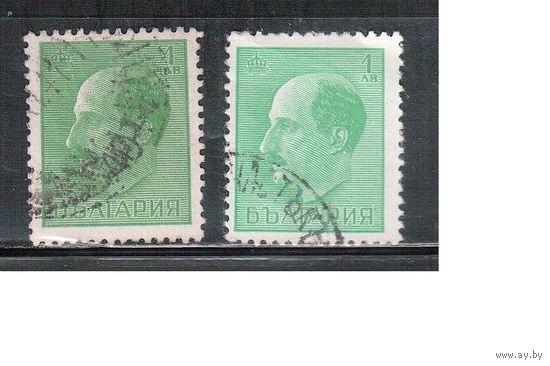 Болгария-1940, (Мих.395),   гаш. , Стандарт, Царь Борис III,  оттенки