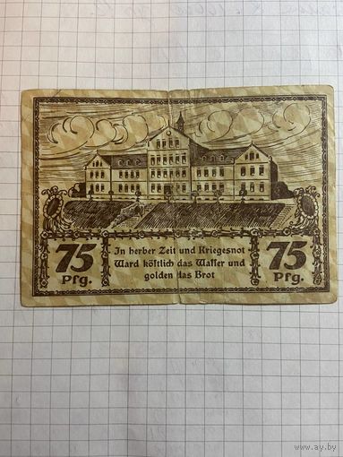75 пфеннингов (нотгельды) г. Германия.