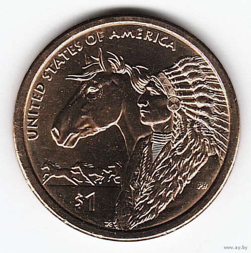 1 доллар США 2012 год Сакагавея Торговые пути 17 века двор P _состояние aUNC/UNC