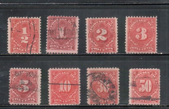 США-1916, (Мих.36С-43С),   гаш.(1 м - *)  , Доплатные  марки, перф.11(полная серия)