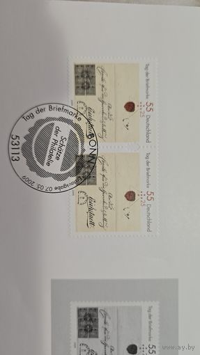 День почтовой марки, Германия, 2009г, престиж-буклет первый день гашения