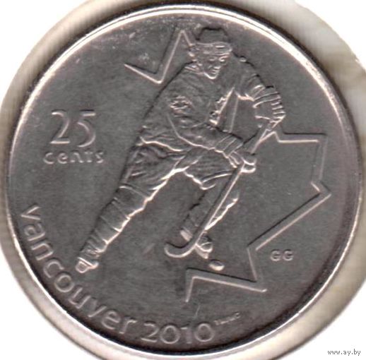 КАНАДА 25 центов 2007 "Хоккей" UNC!