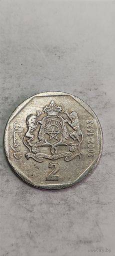 Марокко 2 дирхам 2002