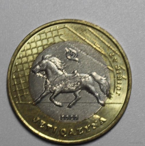 Казахстан, 100 тенге Жети казына (быстроногий скакун), 2020 год