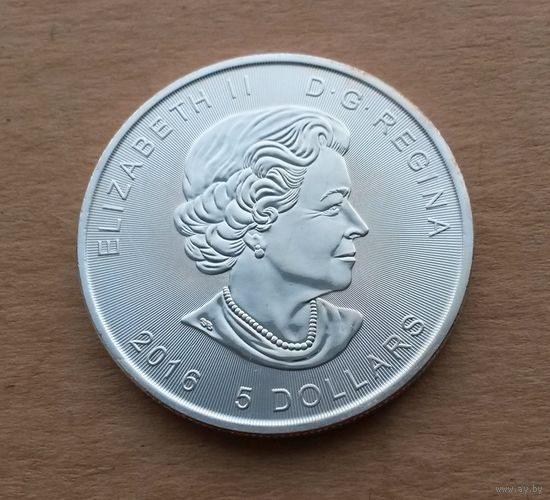 Канада, 5 долларов 2016 г., щит Супермена, унция серебра 0.9999