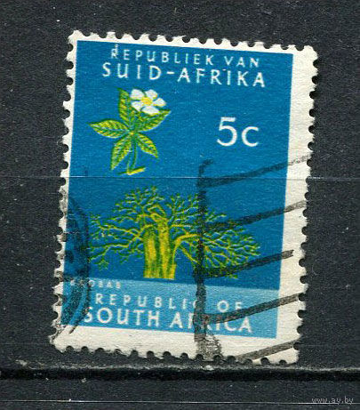 Южная Африка - 1973/1974 - Флора 5С - [Mi.434A] - 1 марка. Гашеная.  (Лот 57HG)-T41P17