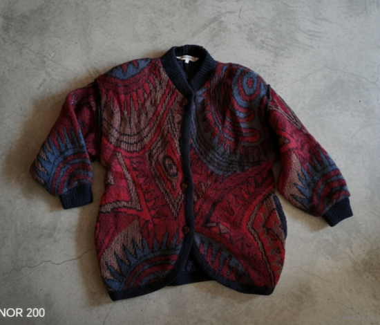 Винтажный мохеровый кардиган, максимализм, размер L