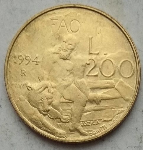Сан-Марино 200 лир 1994 г. В холдере
