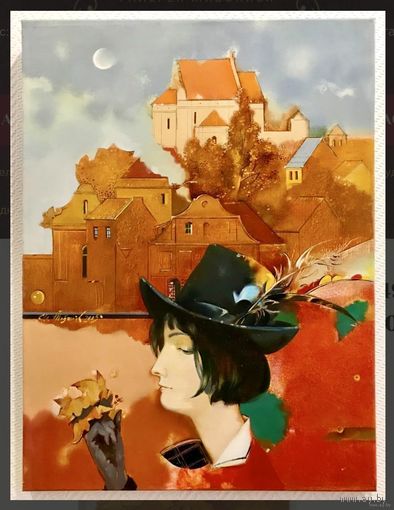 Товстик В.А. Народный художник.Каталожная! "Осень", 2005 год. Х/М, 80/60 см. Каталожная работа.