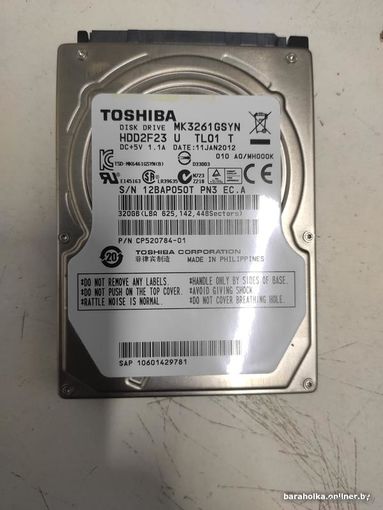 HDD 2.5 для ноутбука TOSHIBA MK3261GSYN (320гб)