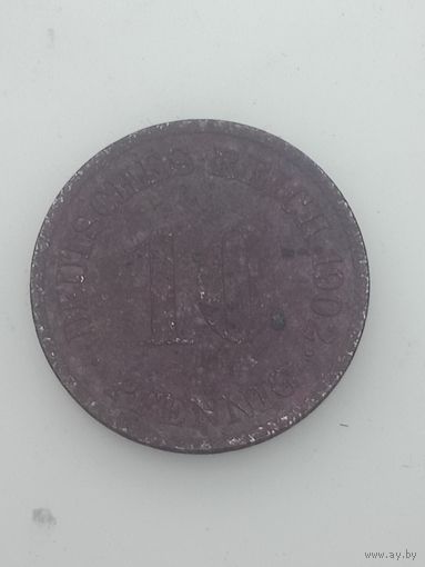 Германия 10 пфеннигов  1902 года . G