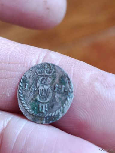 2 денарий 1611 года 6 точек