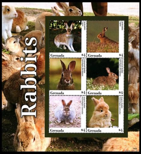 2019 Гренада 7799-7804KL Фауна - Кролики 22,00 евро
