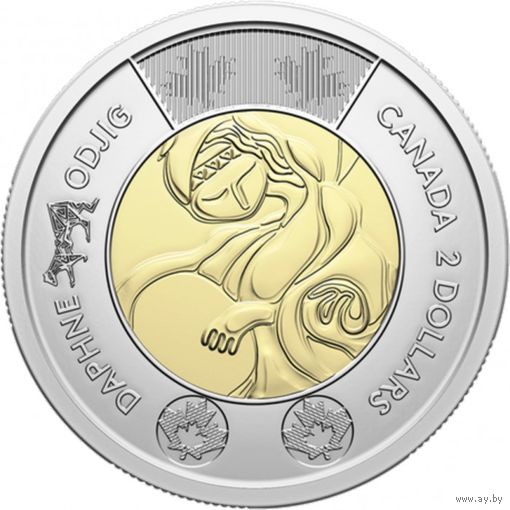 Канада 2 доллара, 2025 Посвящение жизни и творчеству Дафны Оджиг UNC