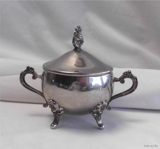 Сахарница с крышкой Серебрение Германия 03