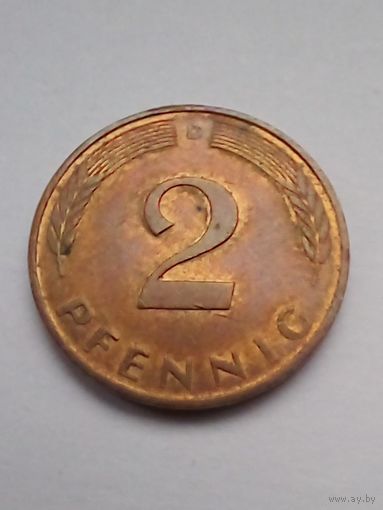 2 пфеннига 1991 D
