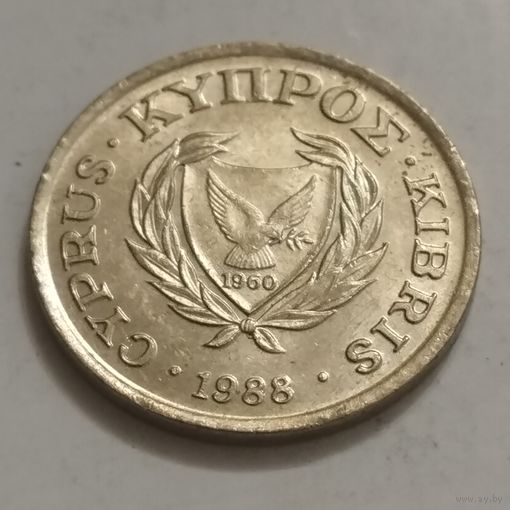 Кипр 2 цента 1988г.