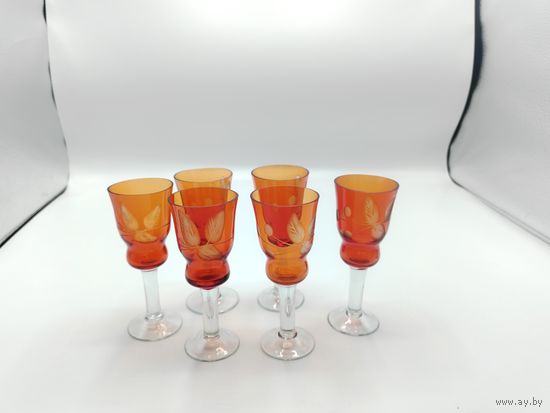 Рюмка на ножке. 6 шт.